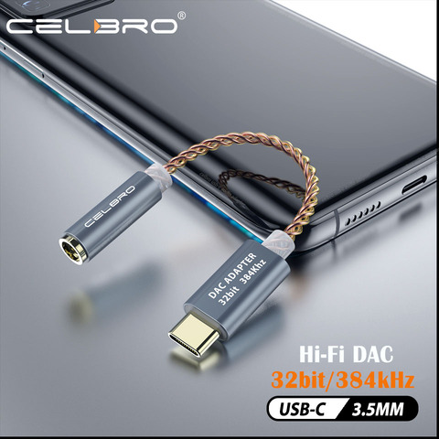 Convertisseur Audio numérique Hifi DAC Usb Type C à 3.5mm, adaptateur de casque, décodeur pour Ipad Pro s21 ultra Oneplus 8t 8 Pro ► Photo 1/6