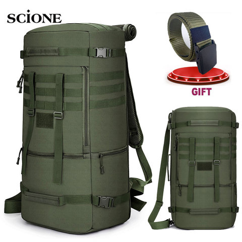 60L 50L randonnée sac à dos sac de Camping tactique alpinisme escalade Molle Nylon armée sacs voyage en plein air sac militaire XA808WA ► Photo 1/6