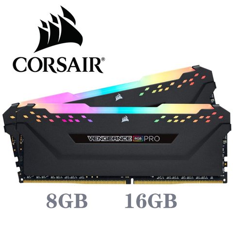 CORSAIR – mémoire de serveur d'ordinateur de bureau, modèle ddr4, capacité 8 go 16 go, fréquence d'horloge 3000/3200/3600MHz, ram, DIMM, RGB PRO ► Photo 1/6