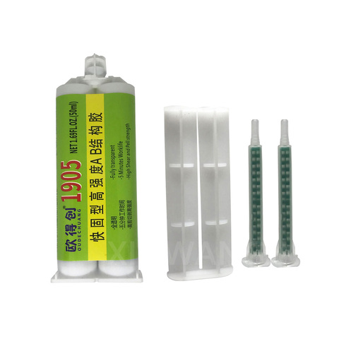 Colle structurelle haute ténacité A + B, 50ml, Super colle à séchage rapide, métaux transparents, plastique, céramique, verre, liaison divers ► Photo 1/6