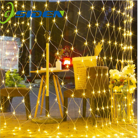 Réseau de LED rideau maille fée chaîne lumière noël 3x2m 200led ue 220V fête mariage nouvel an guirlande extérieure jardin décoration ► Photo 1/6