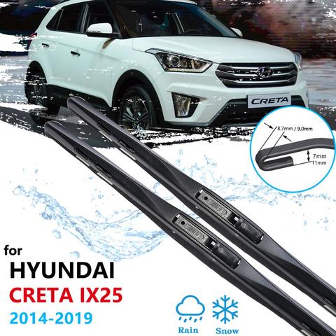 Balai d'essuie-glace avant et pare-brise, accessoires de voiture, crochet j, pour Hyundai Creta Ix25 2014 2015 2016 2017 2022 ► Photo 1/6