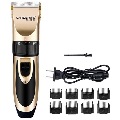 Tondeuse à cheveux électrique pour hommes, rasoir pour coiffeur professionnel et Rechargeable, pour raser la barbe ► Photo 1/6