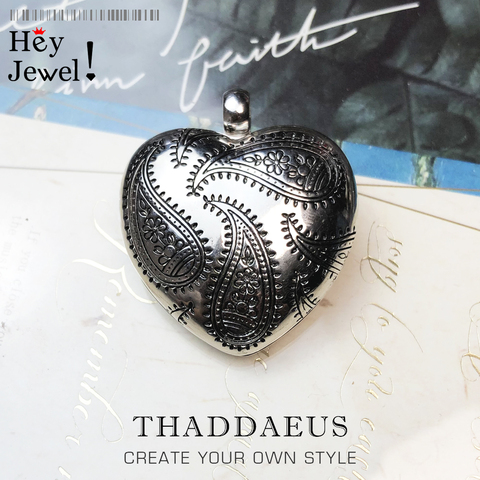 Grand pendentif en forme de cœur, médaillon en argent Sterling 2022, nouveauté printemps 925, bijoux fins, accessoires, cadeau romantique pour femme, Europe ► Photo 1/6