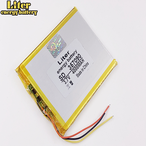 Batterie 3 lignes 357090 pour tablette Prestigio Grace 3118, 7 pouces, 3G, PMT3118, 3.7V, 4000mah, polymère li-ion ► Photo 1/4