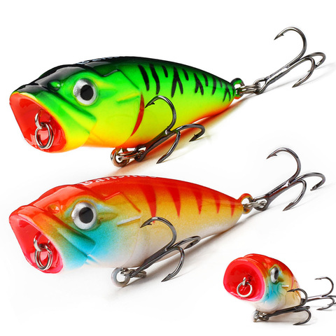 Banshee 45mm 3.3g Mini Popper leurre de pêche appât dur artificiel Poper Topwater basse truite brochet pêche manivelle Wobbler ► Photo 1/6