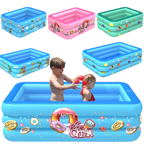 Piscine gonflable haute qualité pour enfants, piscine gonflable à usage domestique, grande taille, à fond de bulle, pour bébés ► Photo 1/6