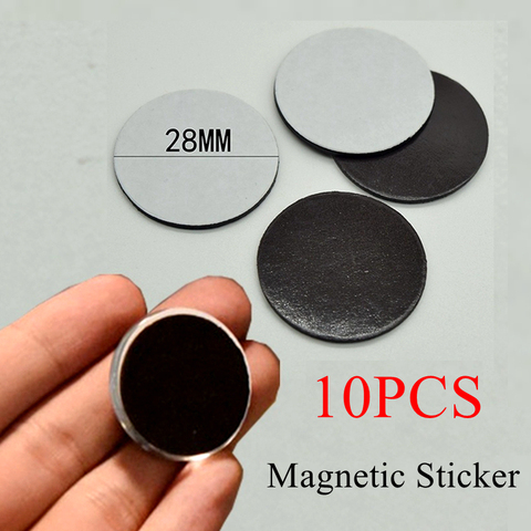 Autocollants magnétiques ronds, 23/28mm, 10 pièces, en verre, Cabochon, 25/30mm, aimant pour réfrigérateur et réfrigérateur, fournitures pour bricolage ► Photo 1/5