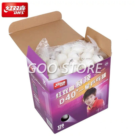 DHS – balles de tennis de table en plastique, 120 balles, 1 étoile, d40 +, pour entraînement, ping-pong, en plastique ► Photo 1/1