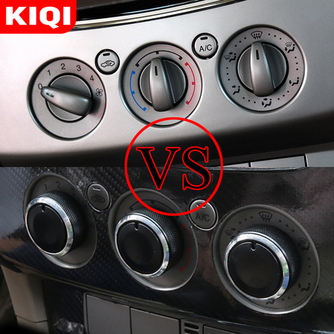 KIQI 3Pcs/set Aluminum Alloy Air Conditioning Knob AC Knob Heat Control Button for Ford Focus 2 MK2 Focus 3 MK3 Mondeo Sedan ► Photo 1/6