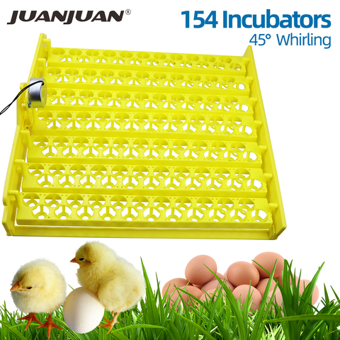 Incubateur d'oeufs automatique capacité 56/154 canard poulet en plastique plateau d'oeufs incubateur plateaux à couver avec moteur de virage automatique 30% off ► Photo 1/6