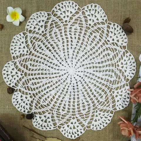 Couverture en tissu de Table en coton au Crochet moderne, tapis de Table en dentelle pour dîner, thé et café, décoration de fête de noël et de mariage ► Photo 1/5