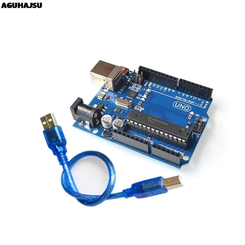 Haute qualité un ensemble UNO R3 boîte officielle ATMEGA16U2 + MEGA328P puce pour Arduino UNO R3 carte de développement + câble USB ► Photo 1/6