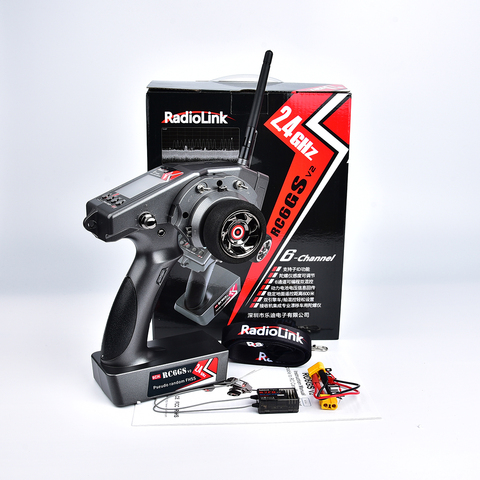 RadioLink – transmetteur RC6Gs V2 2.4G 6CH RC, contrôleur de voiture avec récepteur gyroscopique R7FG, pour accessoires de bateau et de voiture ► Photo 1/3