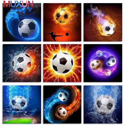 5D diamant peinture Football point de croix paysage diamant mosaïque broderie photo résine diamant dessiner décor peinture Bh112 ► Photo 1/1