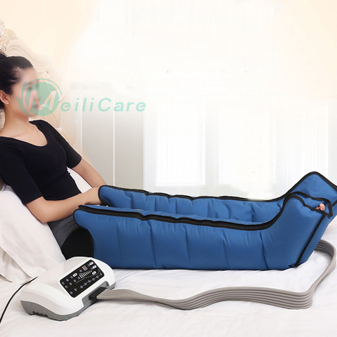 Masseur électrique à Compression d'air à 6 cavités pour les jambes, Machine de Massage pour la taille, les bras, les pieds, la douleur, la relaxation, favorise la Circulation sanguine ► Photo 1/6