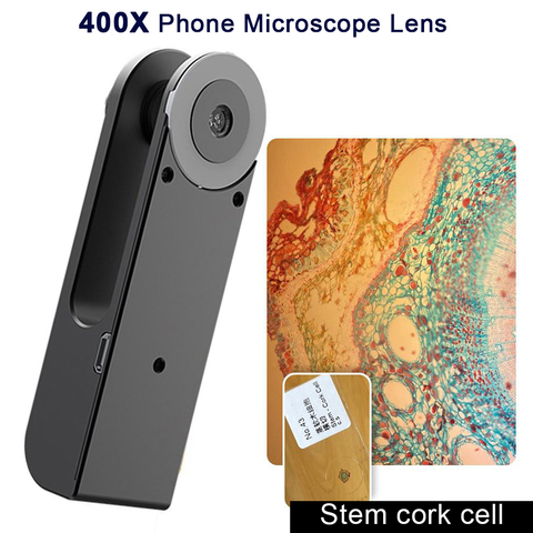 Objectif de Microscope de téléphone portable 400X caméra HD avec lumière Led, objectif universel Super Macro pour Smartphone iPhone ► Photo 1/6