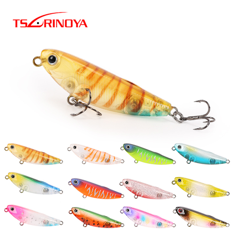 TSURINOYA-leurre crayon rigide flottant, appât artificiel idéal pour la pêche au bar nageur, Stickbait, méné Wobbler, Stickbait, 50mm, 5g, DW62 ► Photo 1/6