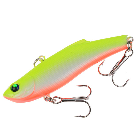 Leurre méné rigide vibrant coulant avec triple hameçon, appât artificiel de type wobbler idéal pour la pêche à la manivelle, 3 modèles, 7cm, 20g, 1 unité ► Photo 1/6