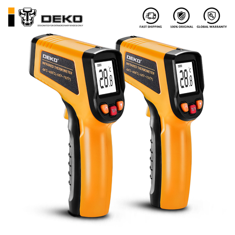 DEKO – thermomètre numérique à infrarouge, affichage LCD sans Contact 0-600, Laser jaune, IR, sélection C/F, température de Surface ► Photo 1/5
