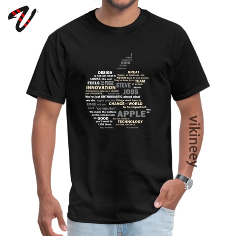 T-shirt homme, Streetwear, à la mode, avec Apple citation, word cloud, texte imprimé, tout nouveau, Europe ► Photo 1/6