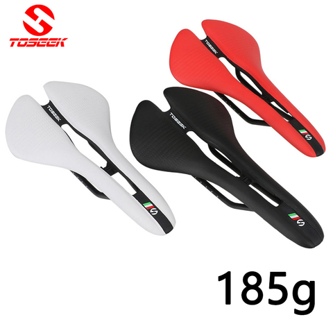 Selle de vélo vtt vélo de route ultraléger 185g siège de course Design ergonomique creux cr-mo siège Rail selle pour vélo vélo selle ► Photo 1/6