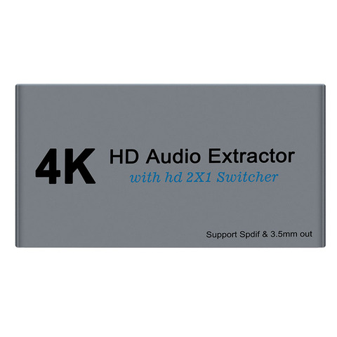 Séparateur d'extracteur Audio HD 4K HDMI compatible SPDIF HD 1.4b boîtier de répartiteur HDR séparateur de convertisseur audio ARC HD 5.1 ► Photo 1/6