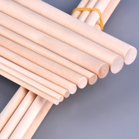 Plaque de sable bricolage 5 pièces, modèle de construction, bâton rond en bois de bouleau, couleur originale ► Photo 1/5