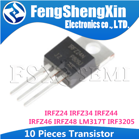 Lot de 10 transistors TO-220 TO220 IRFZ34 IRFZ44 IRFZ46 IRFZ48 LM317T IRF3205, 10 pièces ► Photo 1/2