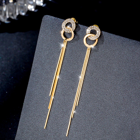 Gland boucles d'oreilles sens élevé de 2022 nouvelles boucles d'oreilles à la mode femme coréenne longue mode boucles d'oreilles élégant exquis femmes boucles d'oreilles ► Photo 1/6