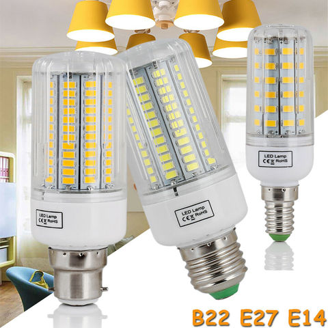 1x ampoules LED épis de maïs, E27, B22, E14, 5730, SMD, 24 diodes-165LED, lustre, lumière bougie pour la décoration de la maison, 110V, 220V ► Photo 1/6