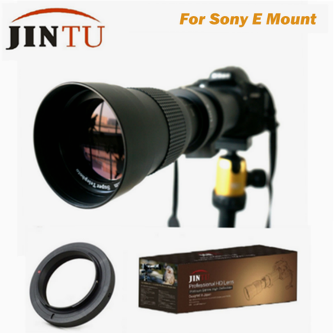 JINTU 420-800mm Super téléobjectif adapté pour Sony a-mount Alpha A100 A200 A900 A850 A550 A77 A580 A350 Alpha série appareil photo reflex numérique ► Photo 1/6