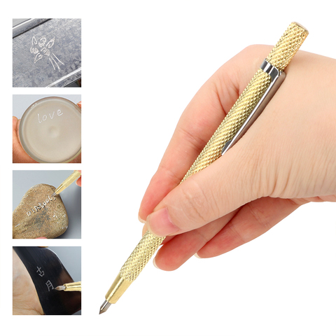 NICEYARD – stylo de lettrage Portable en alliage, pointe en carbure de tungstène, pour verre, céramique, sculpture sur métal, stylo de traçage, outil à main ► Photo 1/5