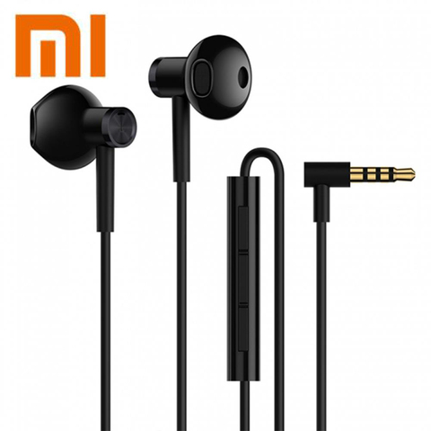 Xiaomi écouteurs intra-auriculaires micro contrôle de fil double pilote casque antibruit casque filaire pour téléphone portable Redmi Samsung ► Photo 1/3