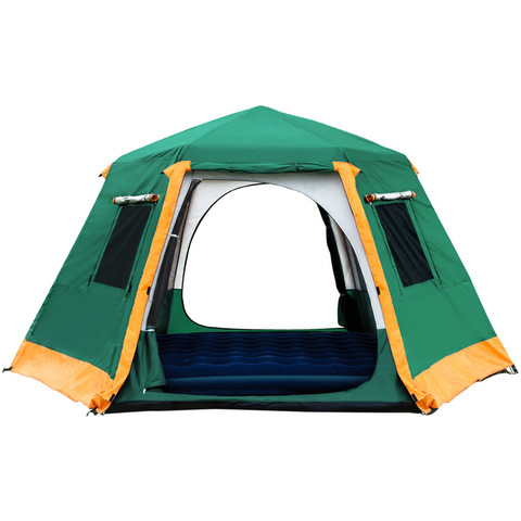 Tente de Camping, étanche et coupe-vent automatique pour 6-8 personnes, tente de Camping avec jupe de neige grande tente ► Photo 1/6
