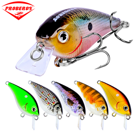 PROBEROS flottant Wobblers Mini manivelle appât de pêche leurre 5.6cm-6.1g Minnow appât artificiel dur appât poisson leurre matériel de pêche ► Photo 1/6