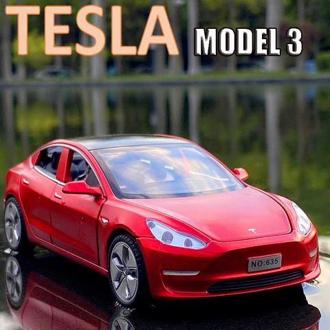 Nouveau 1:32 Tesla modèle 3 alliage voiture modèle Diecasts et jouets véhicules jouet voitures livraison gratuite enfant jouets pour enfants cadeaux garçon jouet ► Photo 1/6