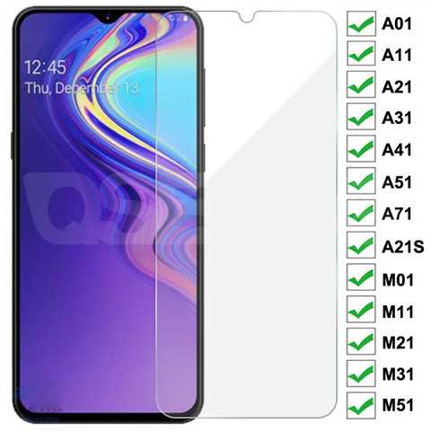 Protecteur d'écran, en verre trempé 9H pour Samsung Galaxy A01 A11 A21 A31 A41 A51 A71 A21S M01 M11 M21 M31 M51 A10 A50 ► Photo 1/6