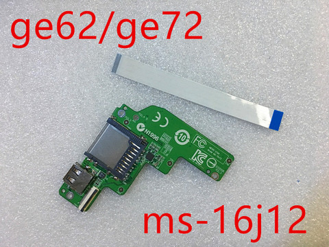 MS-16J12 Commutateur Pour MSI GE62 GE72 GP62 GP72 PE70 PE60 GL72 GL62 USB Carte E/S SD CABRD AVEC CÂBLE ► Photo 1/6