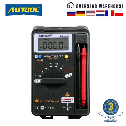 AUTOOL – Mini multimètres DM intégrés, Test de court-Circuit cc, True RMS, testeur de portée automatique, électricien, multimètre numérique portable ► Photo 1/6