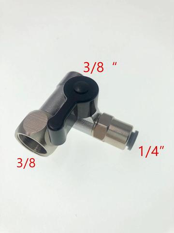 Adaptateur d'alimentation en eau RO sans plomb 3/8 ''à 1/4'', robinet à bille, robinet, robinet d'arrêt, raccord, filtre à eau RO ► Photo 1/1