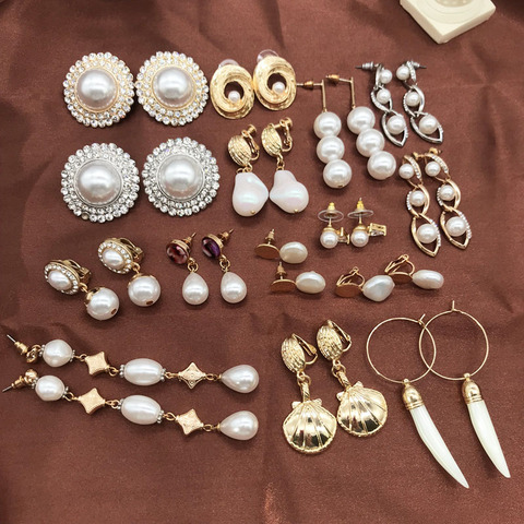 Boucles d'oreilles en perles pour filles, élégantes et douces, joli cadeau de fête ► Photo 1/6