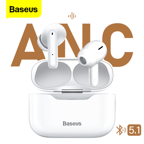 Baseus S1 ANC actif suppression du bruit Bluetooth 5.1 écouteur TWS véritable sans fil écouteur Hi-Fi Audio jeu casque contrôle tactile ► Photo 1/6