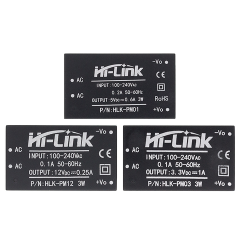 1 pcs HLK-PM01 HLK-PM03 HLK-PM12 AC-DC 220 v mini module d'alimentation, intelligente ménage commutateur module d'alimentation ► Photo 1/6