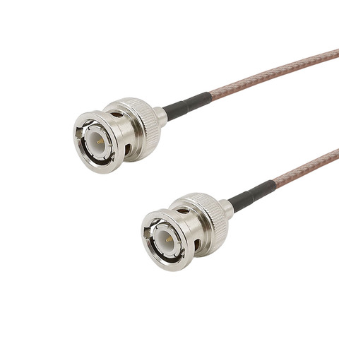 Câble RF Coaxial BNC mâle à BNC mâle, connecteur à sertir 50 Ohm, Double fiche BNC RG316 HD-SDI, 10CM-1M ► Photo 1/3