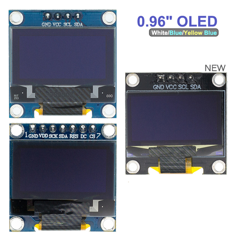 Module d'affichage LED OLED pour ARDUINO, 0.96 pouces, blanc/bleu/jaune/bleu, 0.96x64, Original, SPI/IIC I2C ► Photo 1/6