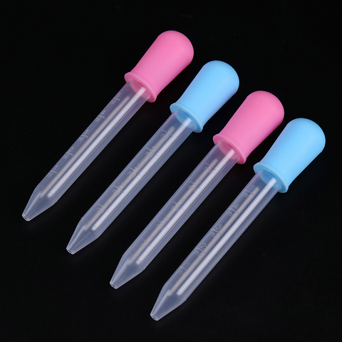 Cuillère compte-gouttes en plastique Silicone 5ML 1 pièce cuillère médicament pour enfants Pipette fournitures scolaires et de laboratoire ► Photo 1/6