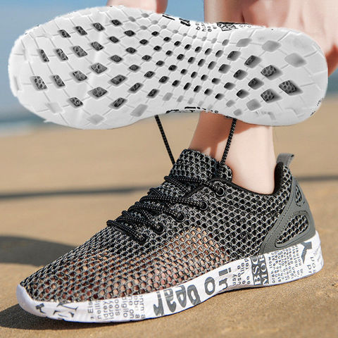 Chaussures d'eau de haute qualité pour hommes, baskets de Sport, de plage, en maille, à la mode, en mousse ► Photo 1/6