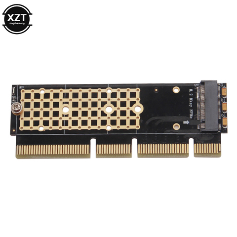 Adaptateur de disque dur M.2 NVMe SSD vers carte PCIe M2 Key M, avec coussin de refroidissement en Silicone, 1 pièce ► Photo 1/6