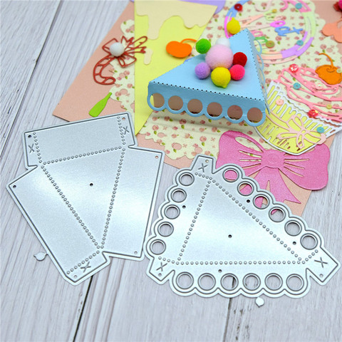 DiyArts – matrices de découpe de gâteau en boîte 3D, ensemble de matrices de Scrapbooking, arrière-plan pour la fabrication de cartes, moule de couteau, pochoir, modèles d'album photo ► Photo 1/5